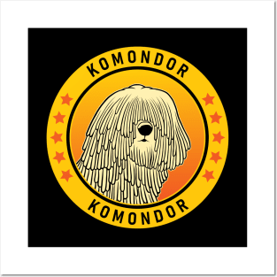 Komondor Dog Portrait Posters and Art